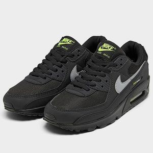 black and neon green air max 90